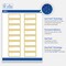 Avery Printable Rectangle Labels, 1" x 2-5/8", Matte White, Pre-printed Metallic Gold Hanging Ornaments Design, Sure Feed Technology, Laser & Inkjet Compatible, 320 Total